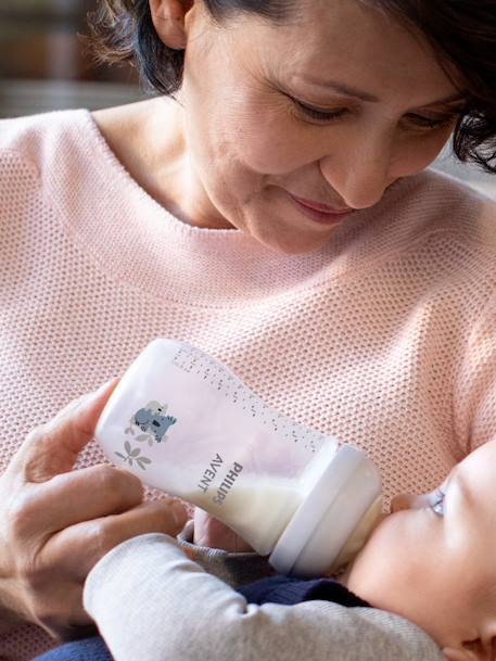 Biberon 260 ml Philips AVENT Natural Response gris+jaune - vertbaudet enfant 