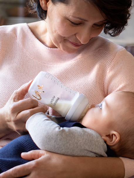 Biberon 260 ml Philips AVENT Natural Response gris+jaune - vertbaudet enfant 