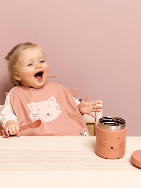 Lot de 2 cuillères 1er âge Animal en silicone bleu+jaune+rose+rose nude - vertbaudet enfant 