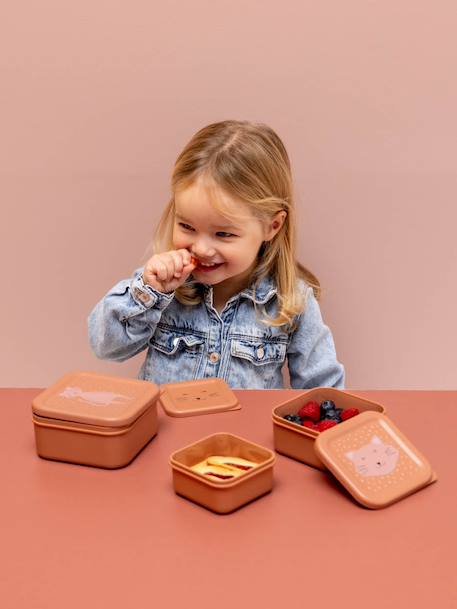 Boite à goûter bleu+jaune+orange+rose nude+vert - vertbaudet enfant 