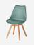 Chaise enfant primaire Scandinave blanc+rose+vert - vertbaudet enfant 