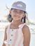 Casquette fleurie fille blanc imprimé+bleu+pivoine - vertbaudet enfant 