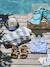 Leren kindersandalen met klittenband kaki+marineblauw+zandbeige - vertbaudet enfant 