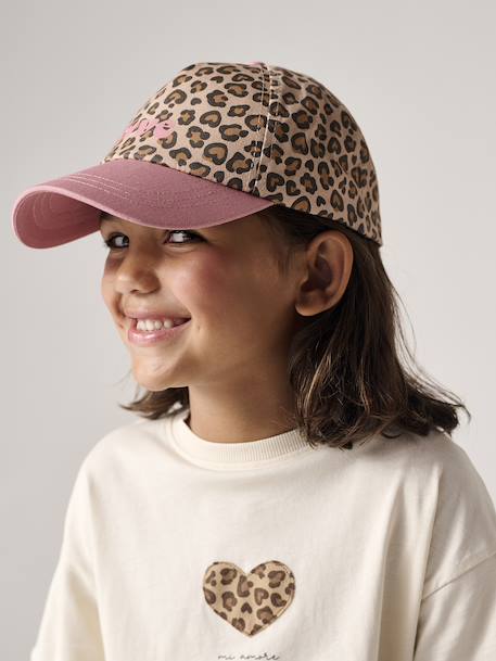 Casquette fille imprimé léopard blush - vertbaudet enfant 