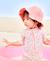 Chapeau en broderie anglaise bébé fille écru+vert sauge+vieux rose - vertbaudet enfant 