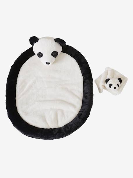 Koffer speeltapijt + knuffel Panda. ZWART - vertbaudet enfant 