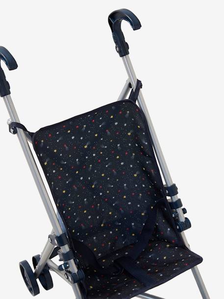 Rieten kinderwagen voor pop blauw+ecru+geel+groen+wit - vertbaudet enfant 