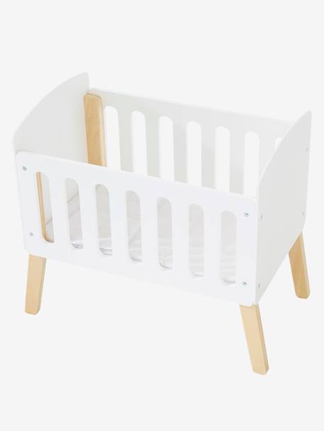 Lit poupon sur pieds en bois FSC® blanc - vertbaudet enfant 