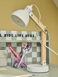 Linge de maison et décoration-Décoration-Luminaire-Lampe à poser articulée en bois et métal