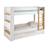 Stapelbed kind 90x190cm met laden en bibliotheek -IDAHO wit - vertbaudet enfant 