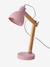Lampe à poser articulée en bois et métal blanc+rose - vertbaudet enfant 