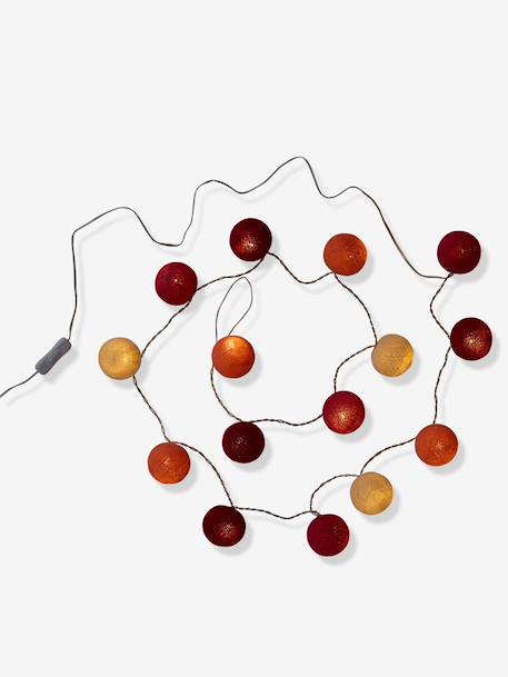 Guirlande boules lumineuse avec interrupteur framboise+rose+vert sauge - vertbaudet enfant 