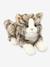 Peluche chat couché 20 cm Teddy Hermann rayé gris - vertbaudet enfant 