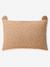 Parure housse de couette + taie d'oreiller OURSON, avec coton recyclé beige imprimé - vertbaudet enfant 