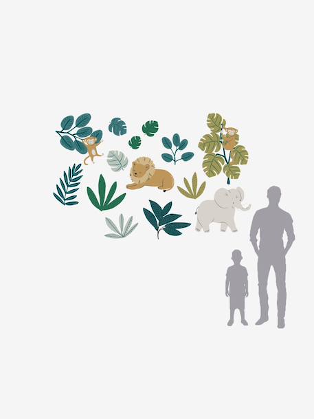 Sticker XXL NEW JUNGLE vert imprimé - vertbaudet enfant 