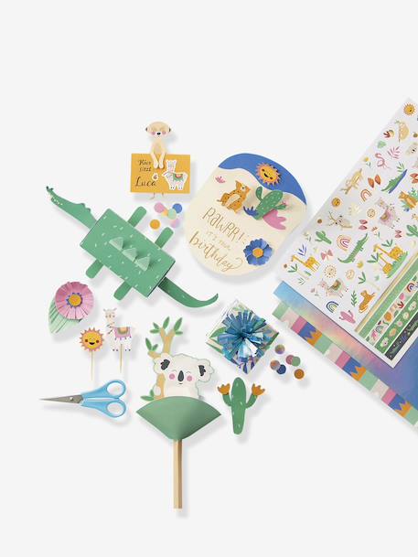 Creatief blok, 27 vellen SWEET SAFARI FOLIA meerkleurig - vertbaudet enfant 