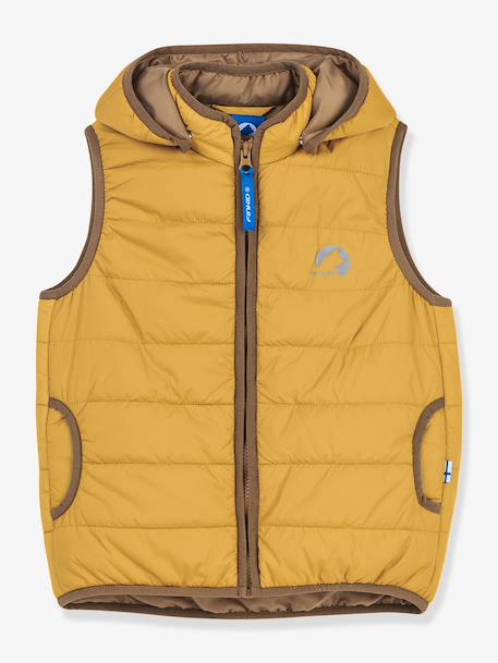 Lichtgewicht gewatteerd kindervest VANULI FINKID, zip-in binnenjas geel+grijsblauw - vertbaudet enfant 