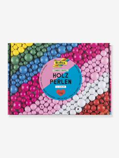 Jouet-Activités artistiques-Perles, mode et coffrets créatifs-Jumbo pack perles bois BASIC folia 1 kg