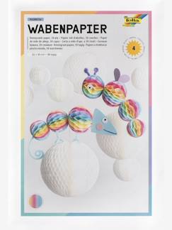 Jouet-Activités artistiques-Gommettes, collage et modelage-Papier alvéolé RAINBOW folia 21×33 cm – 4 feuilles