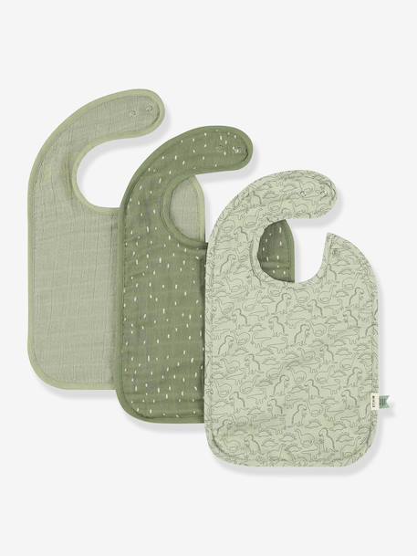 Lot de 3 bavoirs jaune+vert - vertbaudet enfant 