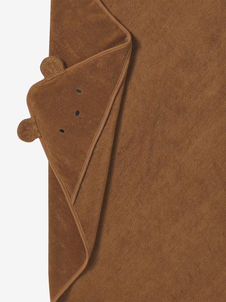 Badcape ouder/baby cappuccino+grijsblauw+karamel+okergeel+terracotta - vertbaudet enfant 