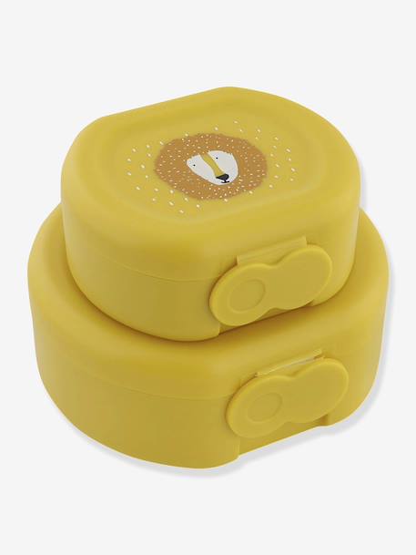 TRIXIE lunchbox met clip blauw+geel+groen+nude+sinaasappel - vertbaudet enfant 