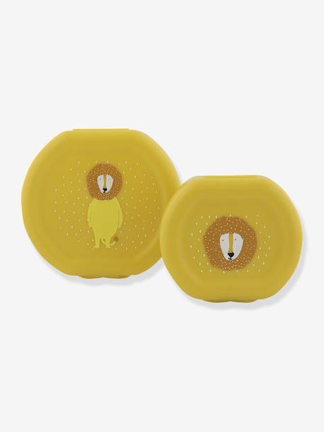 TRIXIE lunchbox met clip blauw+geel+groen+nude+sinaasappel - vertbaudet enfant 