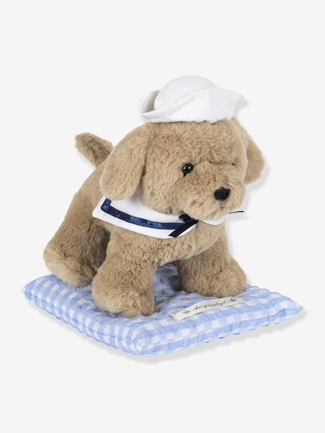 Peluche chien Milou et son coussin marron - vertbaudet enfant 