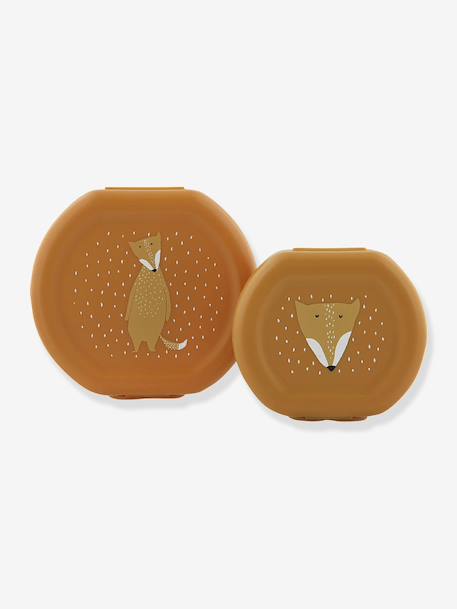 TRIXIE lunchbox met clip blauw+geel+groen+nude+sinaasappel - vertbaudet enfant 