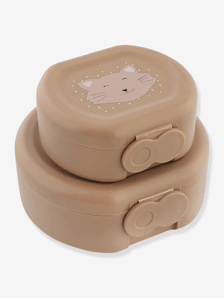 TRIXIE lunchbox met clip blauw+geel+groen+nude+sinaasappel - vertbaudet enfant 