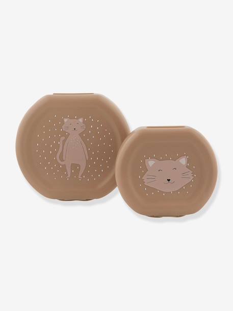 TRIXIE lunchbox met clip blauw+geel+groen+nude+sinaasappel - vertbaudet enfant 