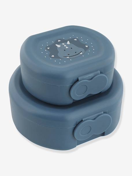 TRIXIE lunchbox met clip blauw+geel+groen+nude+sinaasappel - vertbaudet enfant 