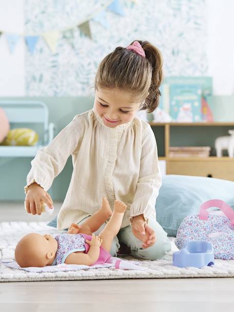 Koffer verzorgingsaccessoires met bloemen - COROLLE roze, bedrukt - vertbaudet enfant 