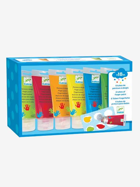 6 tubes vingerverf DJECO MULTI-GEKLEURD - vertbaudet enfant 
