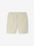Bermuda en coton/lin garçon beige chiné+vert d'eau - vertbaudet enfant 