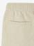 Bermuda en coton/lin garçon beige chiné+vert d'eau - vertbaudet enfant 