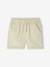 Bermuda en coton/lin garçon beige chiné+vert d'eau - vertbaudet enfant 