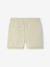 Bermuda en coton/lin garçon beige chiné+vert d'eau - vertbaudet enfant 