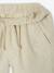 Bermuda en coton/lin garçon beige chiné+vert d'eau - vertbaudet enfant 