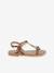 Leren kindersandalen Bappy LES TROPEZIENNES® PAR M. BELARBI beige+bruin+geel+koraal+turquoiseblauw - vertbaudet enfant 