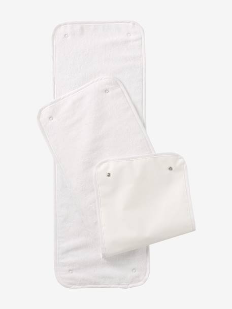 Lot de 2 serviettes de rechange pour tapis à langer nomade écru - vertbaudet enfant 