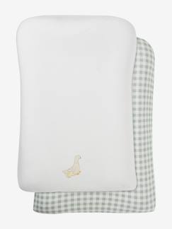 Puériculture-Matelas, accessoires de lange-Matelas à langer, housse-Lot de 2 housses matelas à langer OIE