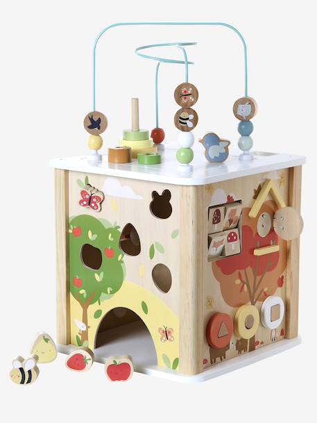 Cube d’activités avec boulier en bois FSC® bois - vertbaudet enfant 