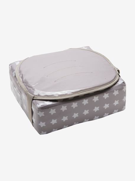 Stoelverhoger Easy up BABY TO LOVE GESTREEPT BLAUW+GRIJS MET STERREN - vertbaudet enfant 