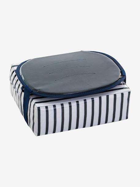 Rehausseur de chaise Easy up BABY TO LOVE GRIS ETOILES+RAYE BLEU - vertbaudet enfant 