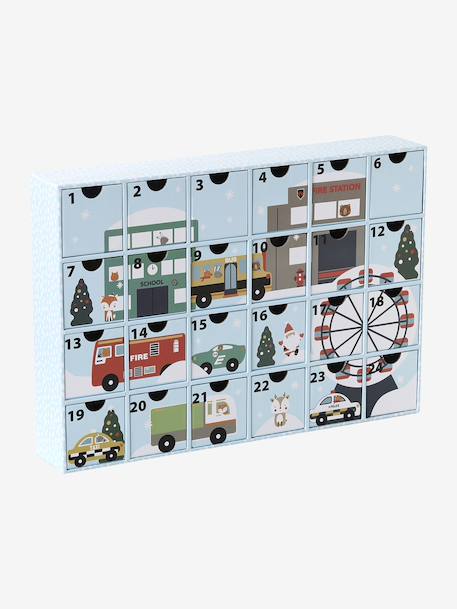 Calendrier de l'Avent avec jouets en bois FSC® bleu+bois+écru - vertbaudet enfant 