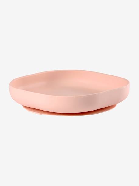 Assiette silicone avec ventouse ROSE+vert - vertbaudet enfant 