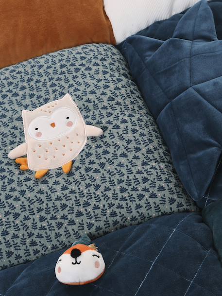 Tapis d'éveil moelleux et ludique beige+écru+noir+orange+rouge+vert émeraude - vertbaudet enfant 