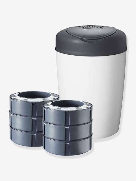 Vuilnisemmer Simplee + 6 navullingen TOMMEE TIPPEE grijs - vertbaudet enfant 
