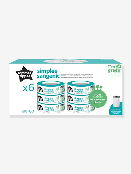 Recharges Simplee x 6 en plastique recyclé GRIS - vertbaudet enfant 